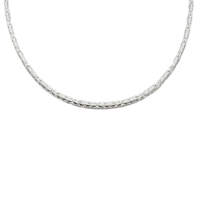 Massiv Rund Kejsarlänk Silver - Halsband 2 mm