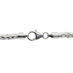 Massiv Rund Kejsarlänk Silver - Armband 3 mm