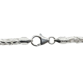 Massiv Rund Kejsarlänk Silver - Armband 3 mm