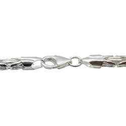 Massiv Rund Kejsarlänk Silver - Halsband 4 mm