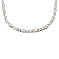 Massiv Rund Kejsarlänk Silver - Halsband 4 mm