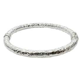 Armring Hammered Silver 6 mm