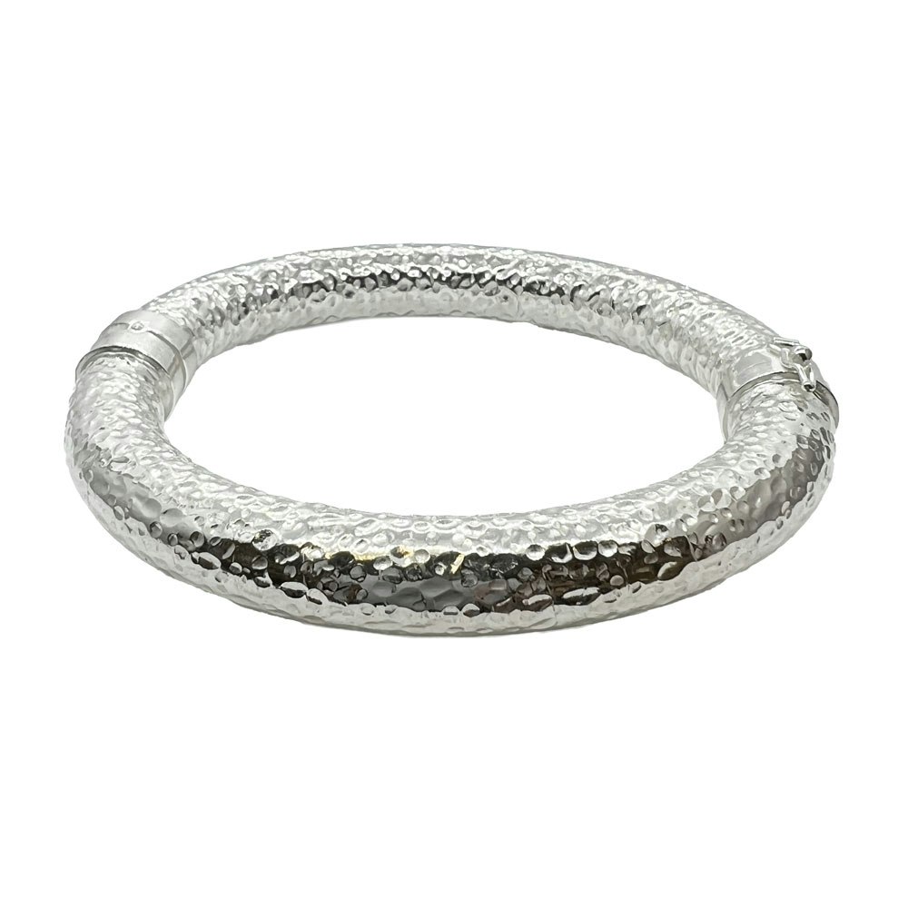Armring Hammered Silver 10 mm