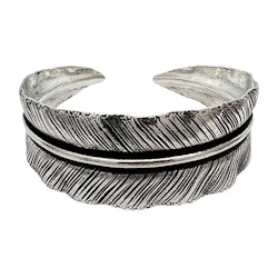 Armring Feather Oxiderat Silver