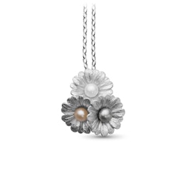 Hänge Stardust Flower Rhodinerat Silver