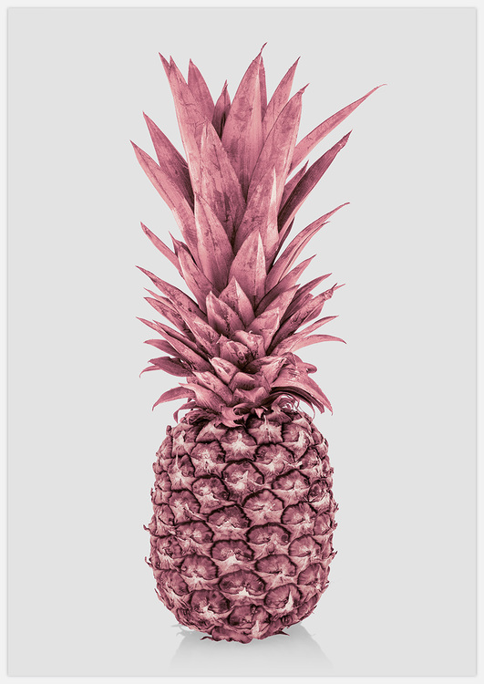 Tavla totalt rosa ananas, art print totally pink pineapple av Insplendor art studio.