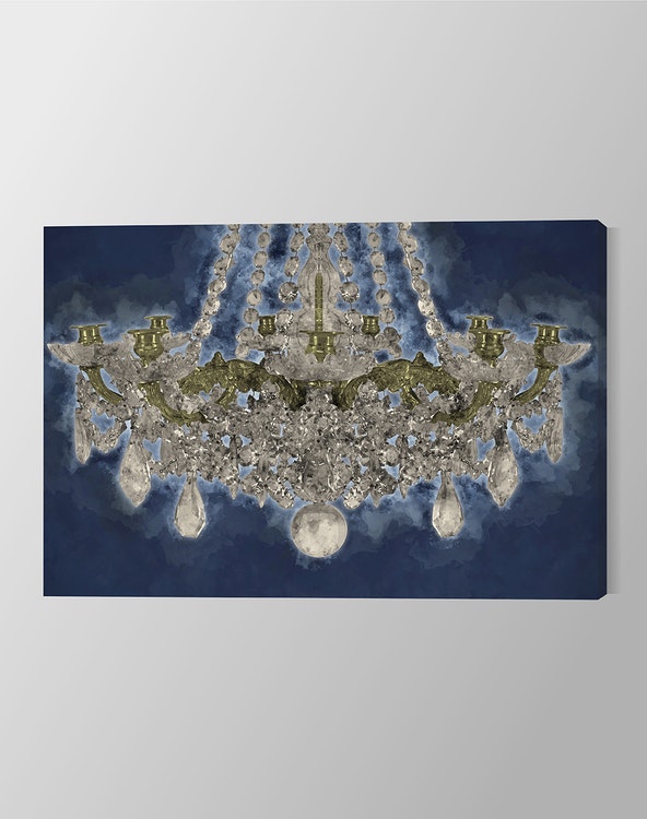 Blue Chandelier Canvas