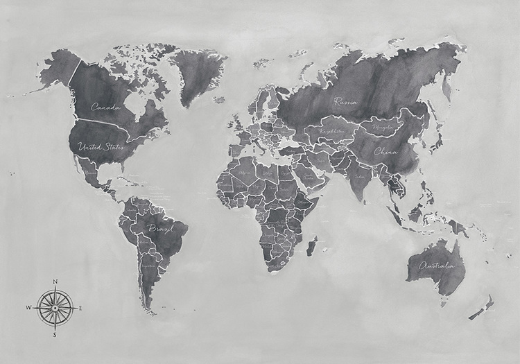 World Map Canvastavla