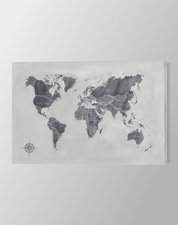 World Map Canvastavla