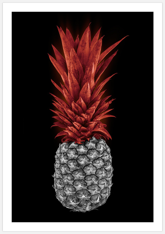 Tavla ananas vulkan, art print vulcano av Insplendor Art Studio i Sverige.