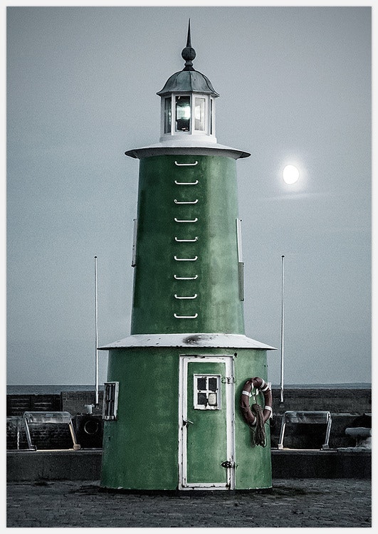 Green Lighthouse Art Print