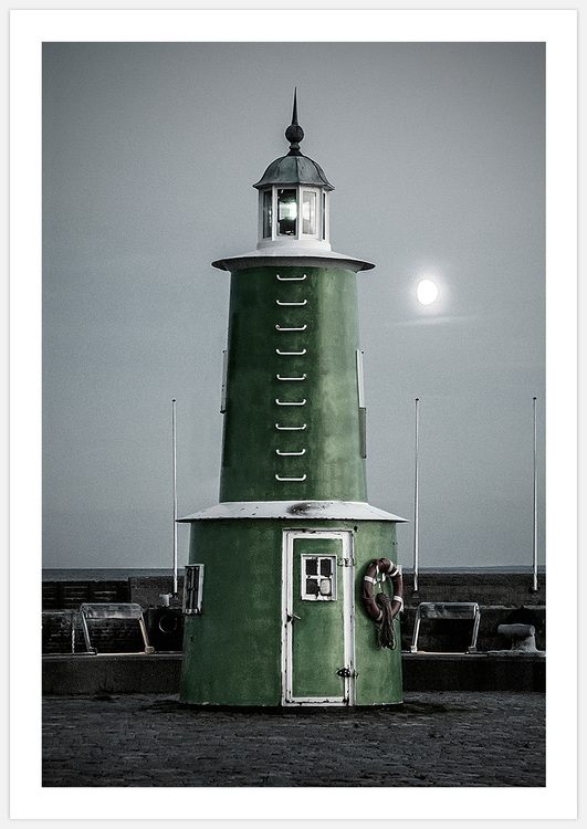 Green Lighthouse Art Print