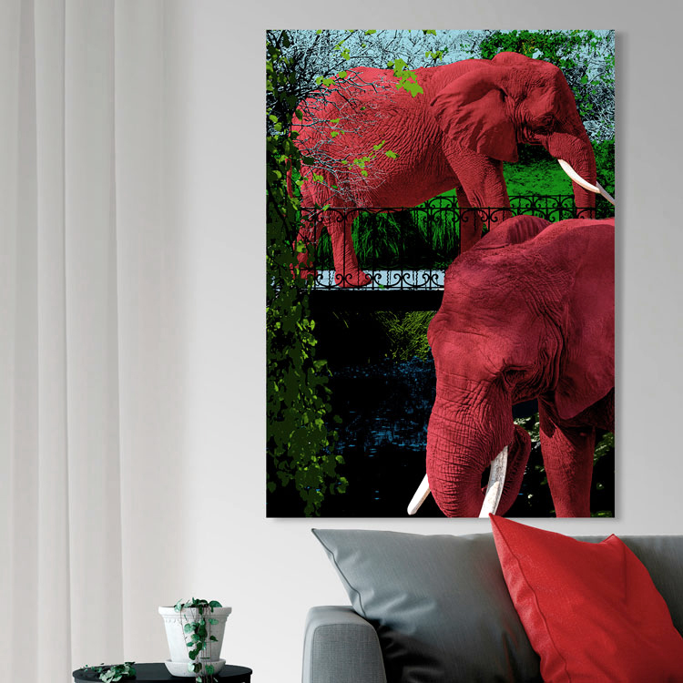 Elephant Park 2 Canvas