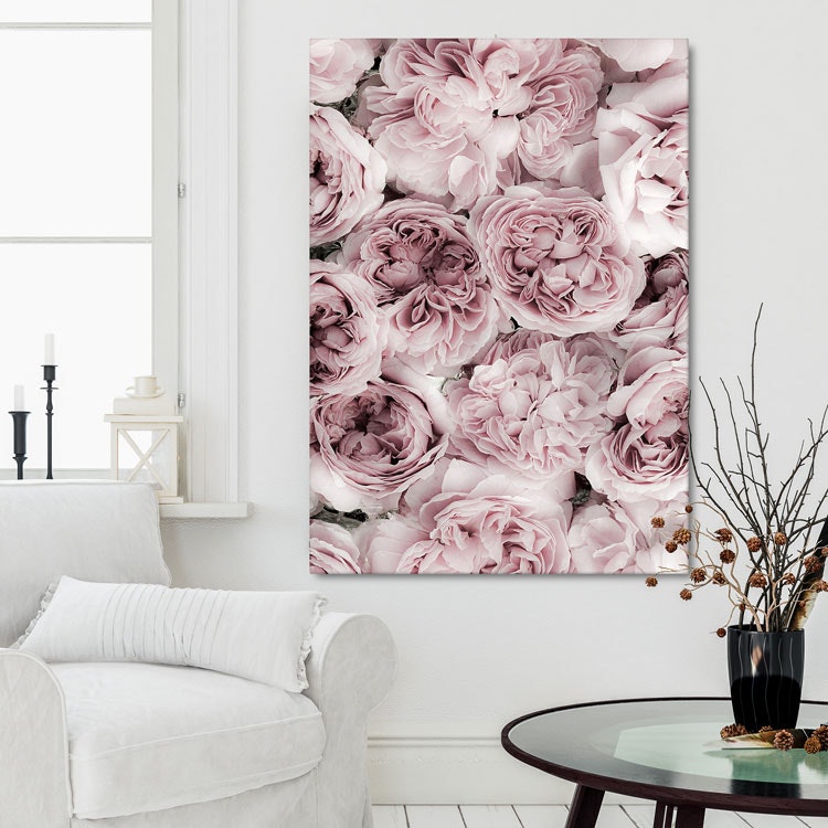 Pink Rose Bed Canvas