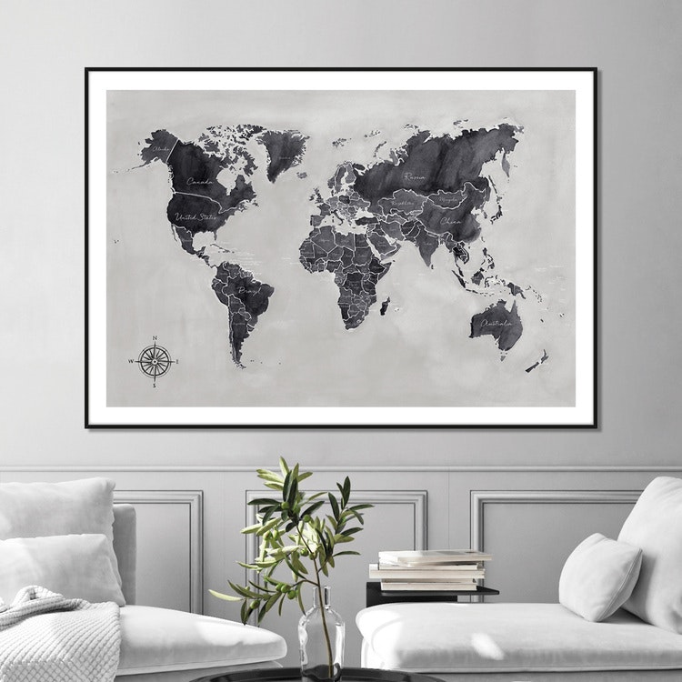 World Map Art Print