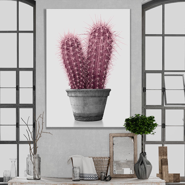 Pink Cactus Canvas