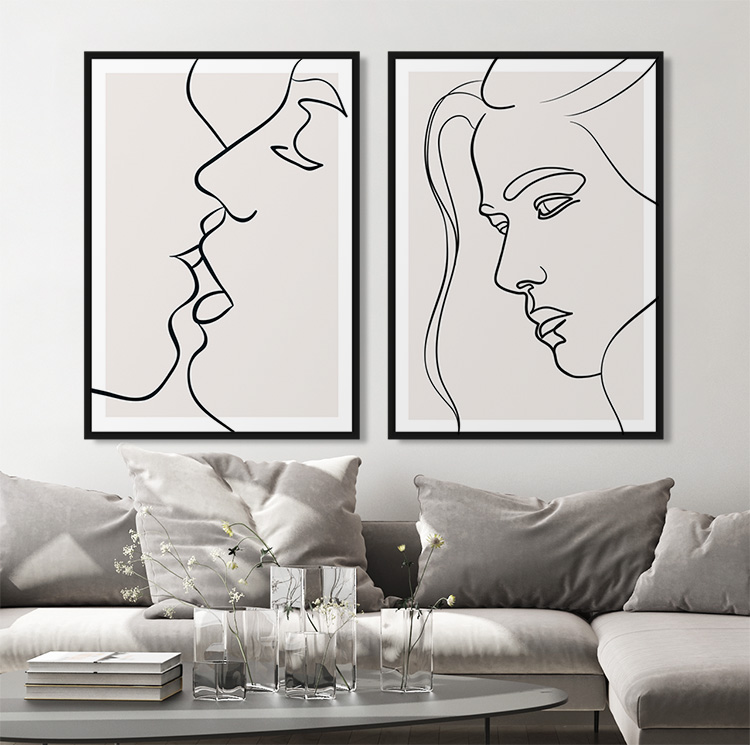 Tavelvägg Kiss – Fine Art Print