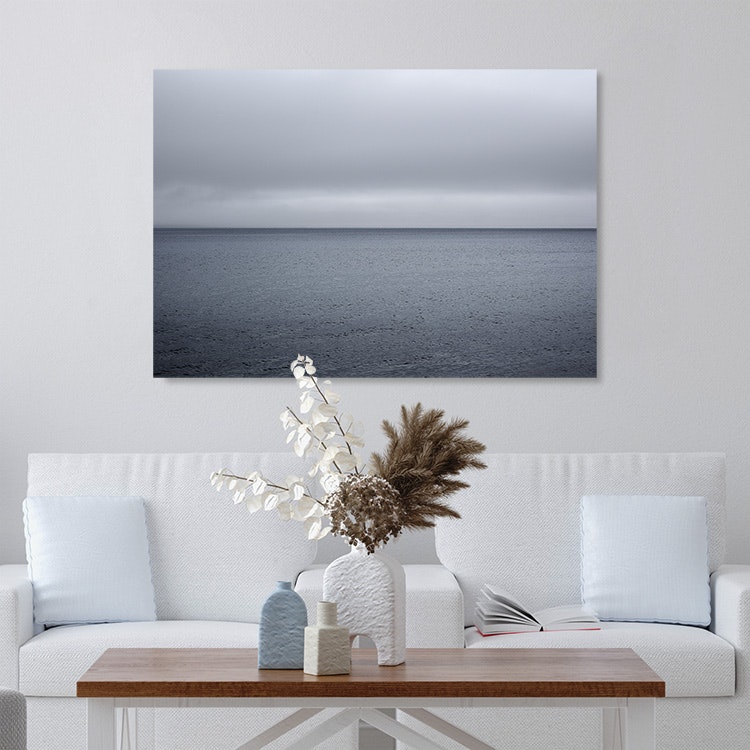 Sea Horizon Gray Canvas