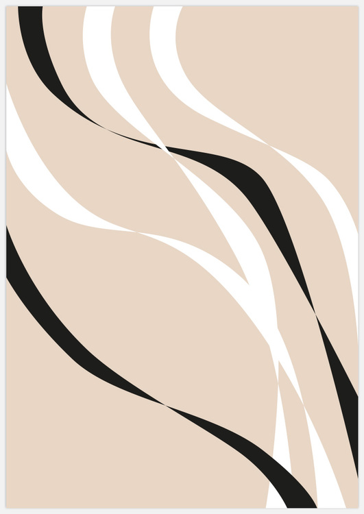 Tavla Abstract flow beige 2 Art Print, Insplendor art studio i Sverige.