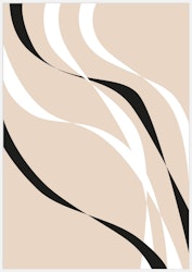 Abstract flow beige 2 Art Print