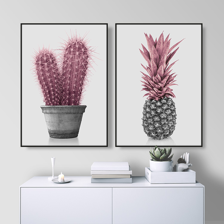Tavelvägg Pink Match inspiration – Fine Art Print