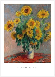 Bouquet of Sunflowers med text – Fine Art Print