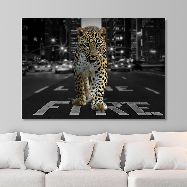 City Leopard Canvas