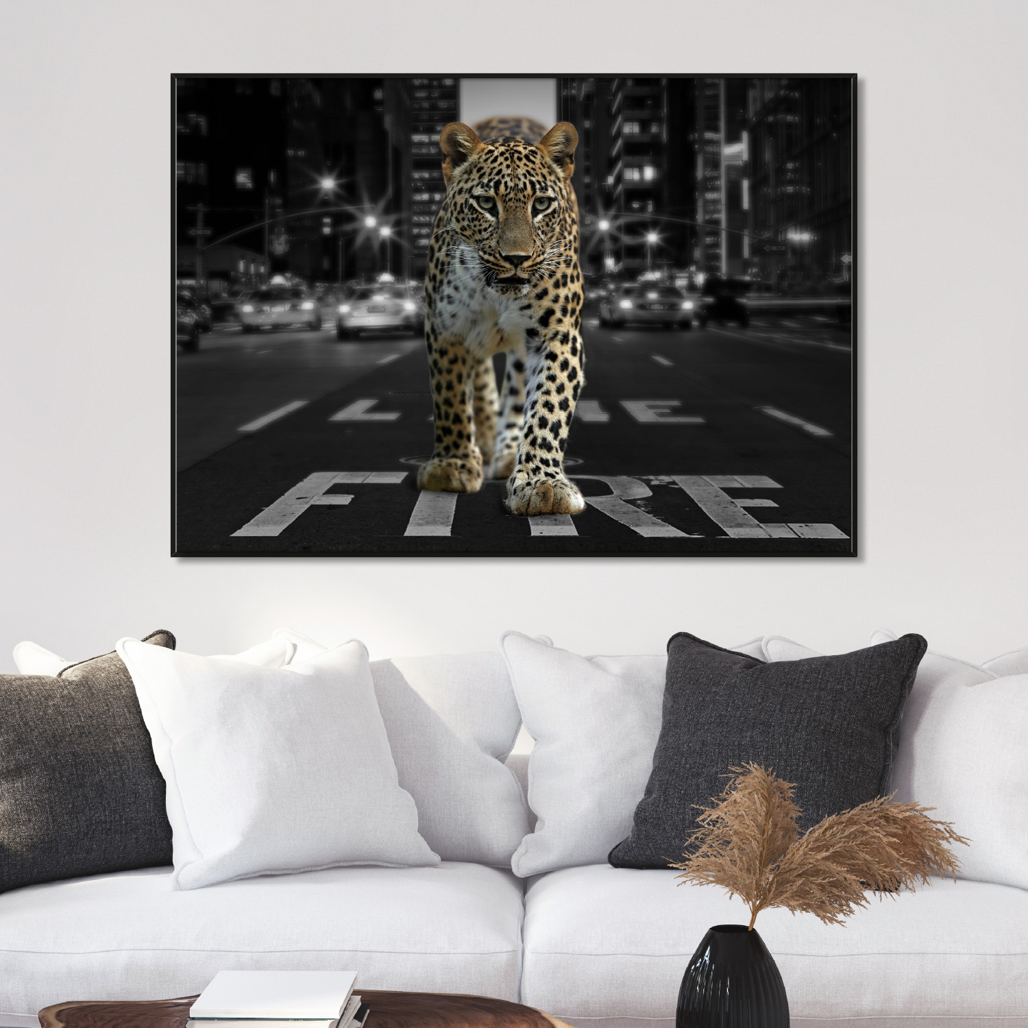 City Leopard Art Print