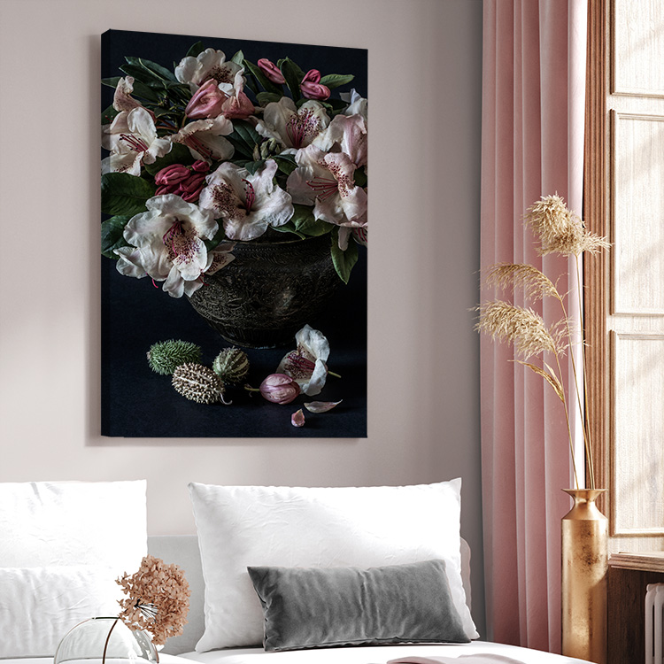 Canvastavla Rhododendron Werdii, blomtavla, foto Insplendor art studio i Sverige.