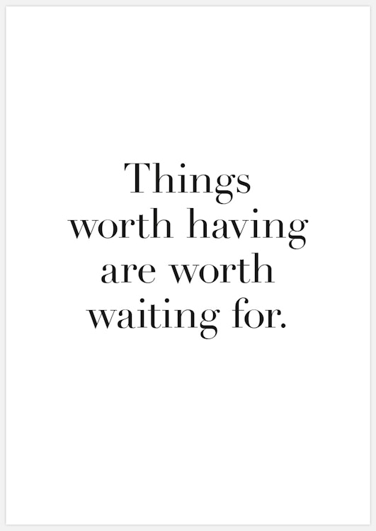 Things Worth Having Poster