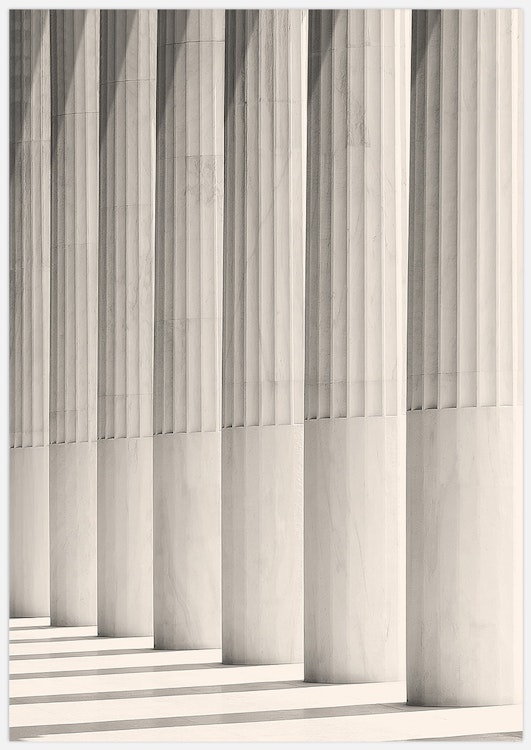 Pillar in Warm Grey Art Print