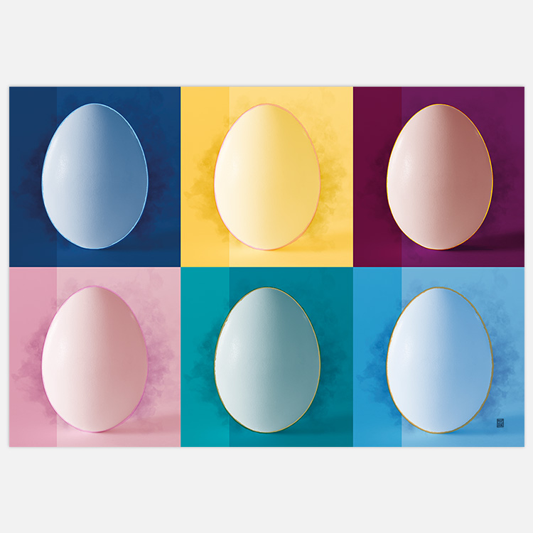 Coloured Eggs Art Print