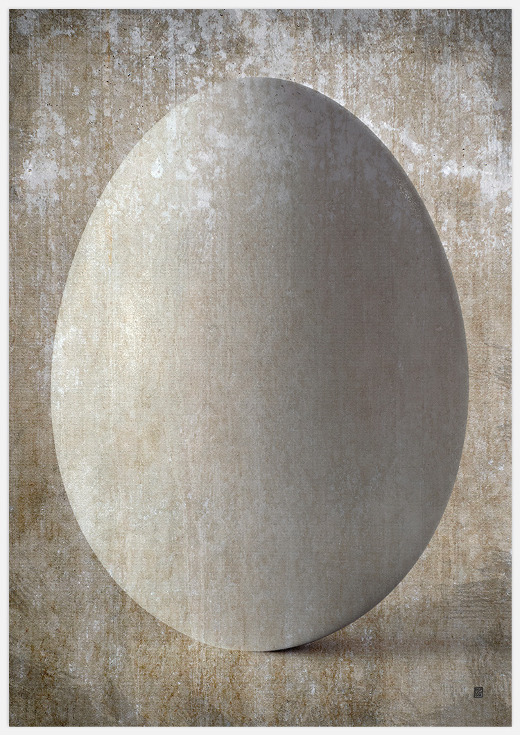 Produktbild på tavla med motivet av ett ägg skapad med blandteknik av Insplendor Art Studio i Sverige.