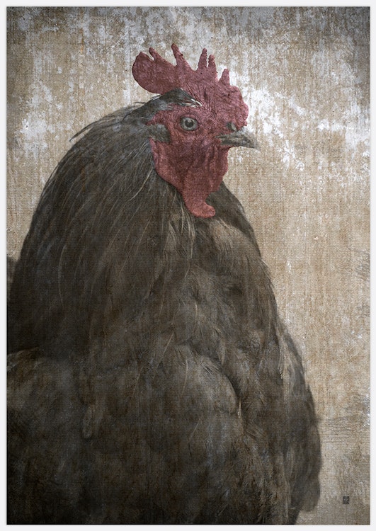 The Black Rooster Art Print