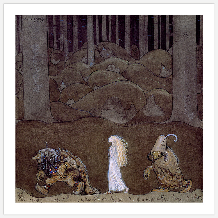 Princess and the Trolls, John Bauer – Fine Art Print