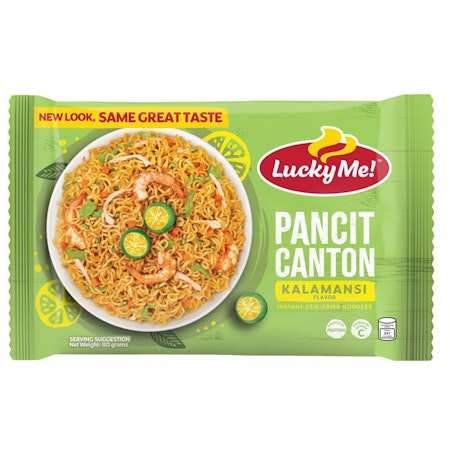 Lucky Me! | Pancit Canton Kalamansi Flavor Instant Stir-Fried Noodles 80g