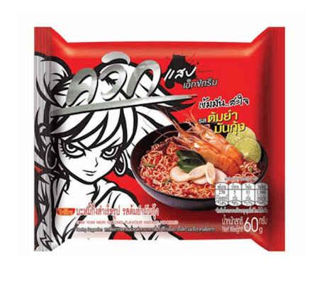 WAI WAI BRAND | Quick Tom Yum Mun Goong Flavour Instant Noodles 55g