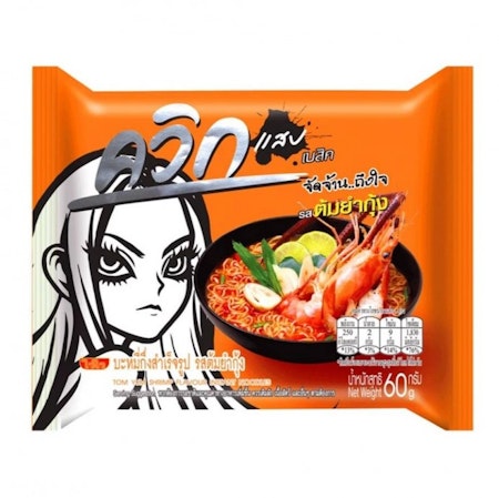 WAI WAI BRAND | Quick Tom Yum Shrimp Flavour Instant Noodles 55g