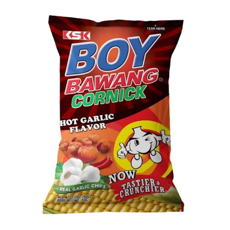 BOY BAWANG | Cornick Hot Garlic Flavor 90g