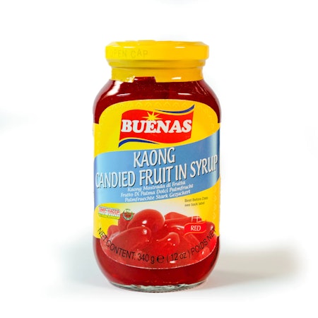 BUENAS | Sugar Palm Fruit in Syrup (Kaong) Red 340g