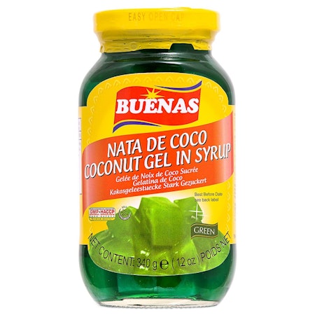 BUENAS | Nata De Coco Green Coconut Gel in Syrup 340g