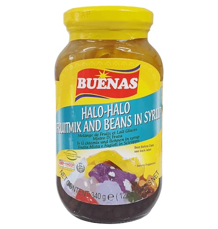 BUENAS | Fruit Mix and Bean in Syrup (Halo Halo) 340g