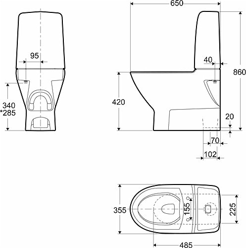 IFÖ SPIRA ART WC-STOL