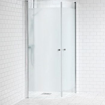 Alterna Lusso duschhörna 80x80 cm frostat inklusive Monterat & Klart