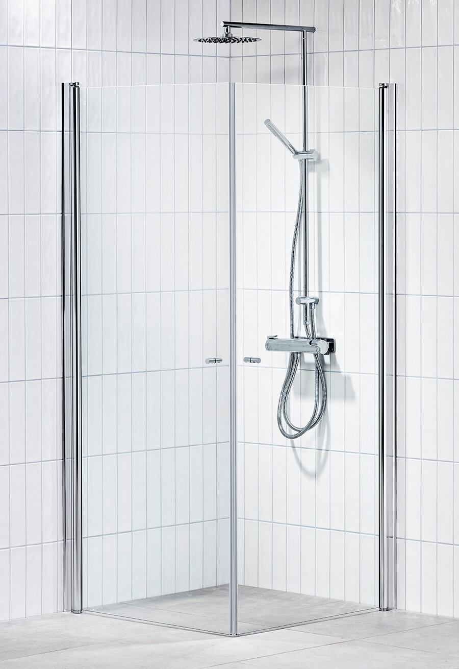 Alterna Lusso duschhörna 80x80 cm klarglas inklusive Monterat & Klart
