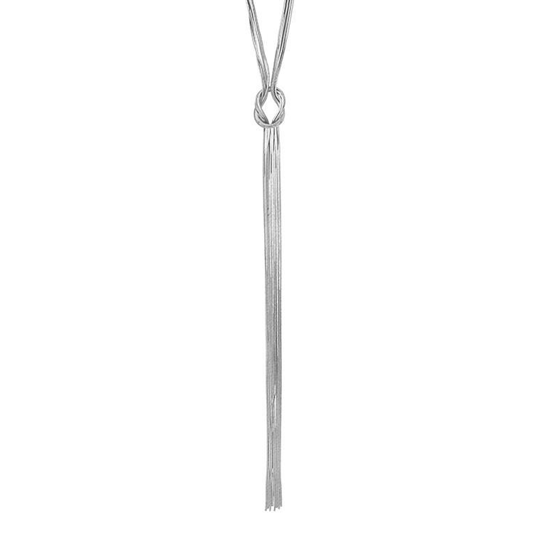 Presenttips Knot long silver halsband från Snö of Sweden.