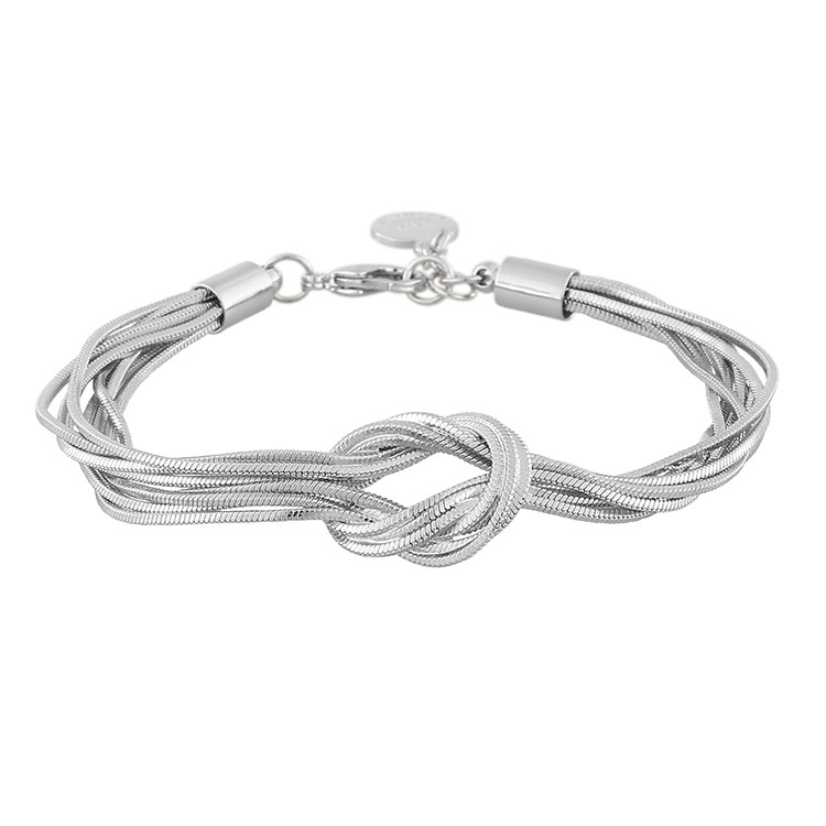 Presenttips Knot brace armband i silver från Snö of Sweden.