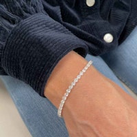 SNÖ OF SWEDEN - Siri stone armband, silver