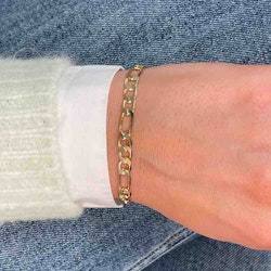 SNÖ OF SWEDEN - Anchor chain armband, guld