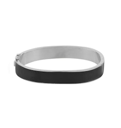 SNÖ OF SWEDEN - Alley big oval armband, silver/ black